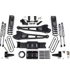 BDS Suspension 6" Radius Arm Lift Kit - Dodge 6.7L Cummins 2019-2024 - 6 Bolts - Leaf Spring - W/Overload Spring - Fox 2.0 Shocks